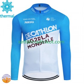 Decathlon Ag2R Radtrikot Winter Thermal Fleece 2024